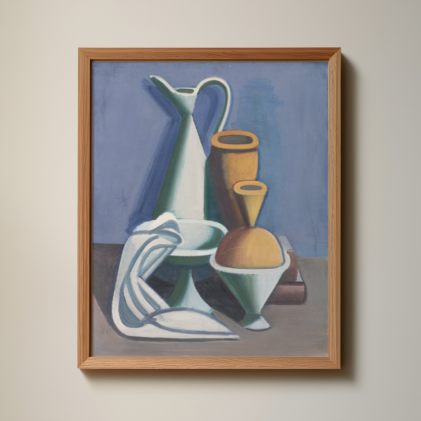 loe-haus-vintage-art-prints-still-life-painting-modernist-art-unique-wall-art-blue-mustard-white-print-kitchen-art-print