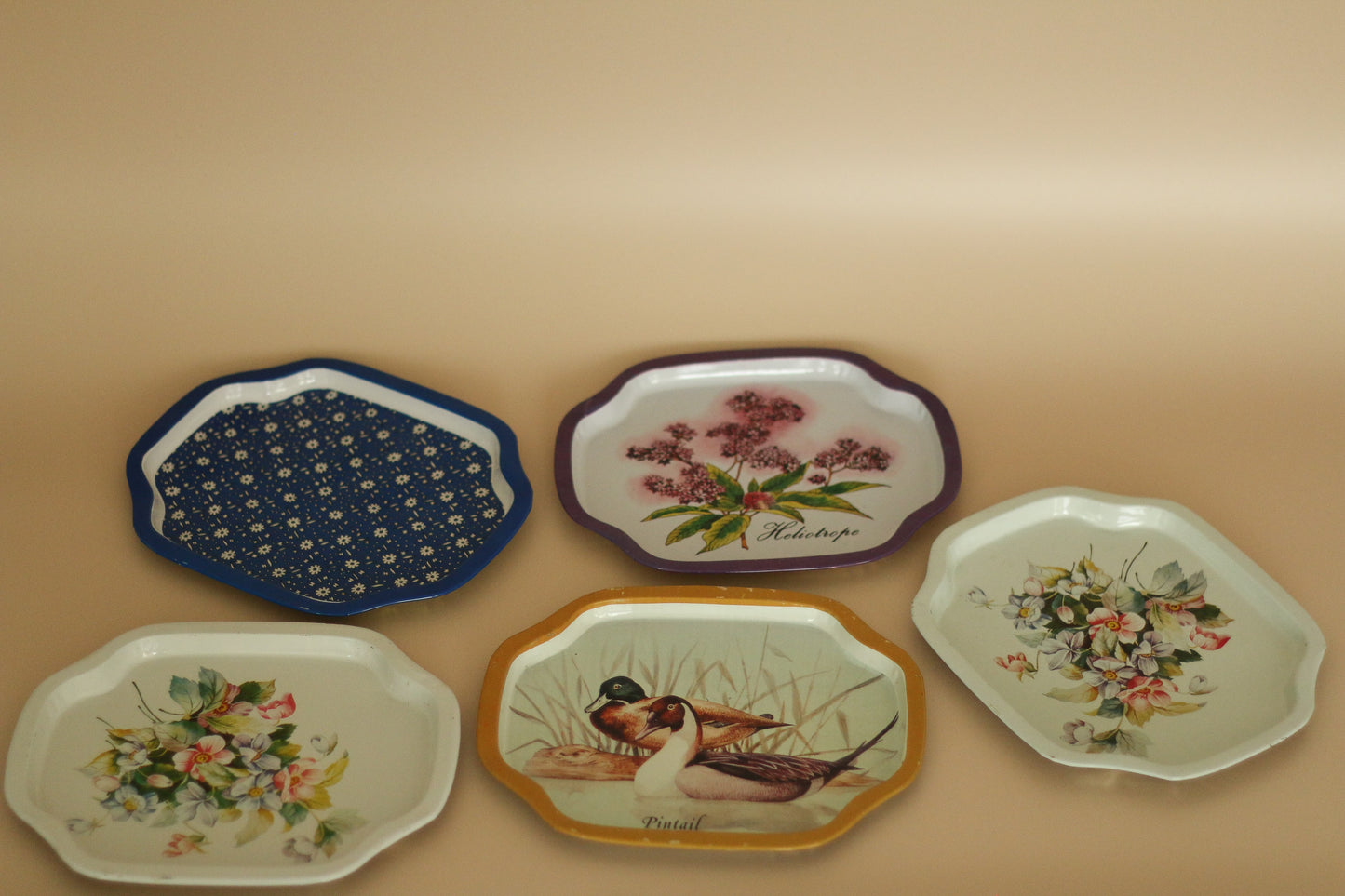 Vintage Tin Snack Trays