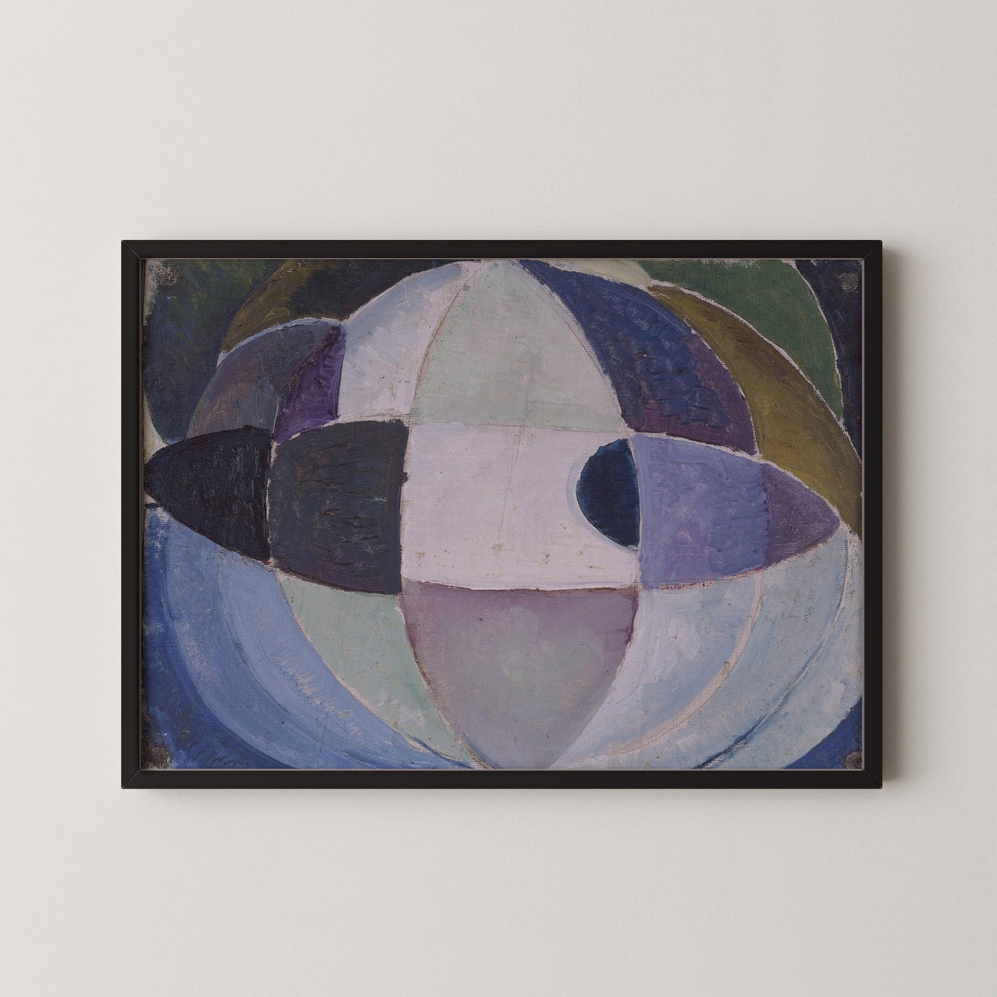 sphere by Theo Van Doesburg. abstract, geometric, vintage art print. contemporary art print, modern art, gallery wall print, blue, green, purple, large art print